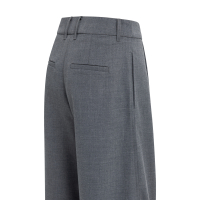 YAYA Geweven broek met rechte pijpen en plooien grey