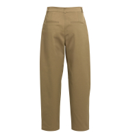 YAYA Geweven loose-fit broek met rechte pijpen en naaddetails teak brown