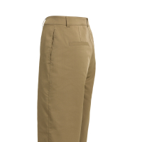 YAYA Geweven loose-fit broek met rechte pijpen en naaddetails teak brown