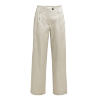 YAYA Geweven, losvallende broek met wijde pijpen en plooien cashmere grey.