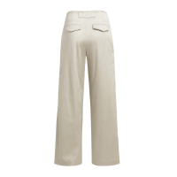 YAYA Geweven, losvallende broek met wijde pijpen en plooien cashmere grey.