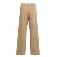 YAYA Geweven broek met rechte pijpen en middelhoge taille otter brown