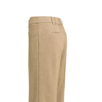 YAYA Geweven broek met rechte pijpen en middelhoge taille otter brown