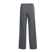 YAYA Geweven broek met rechte pijpen en middelhoge taille anthracite melange