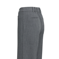 YAYA Geweven broek met rechte pijpen en middelhoge taille anthracite melange