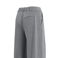 YAYA Geweven broek met wijde pijpen en een symmetrische gulp cashmere grey