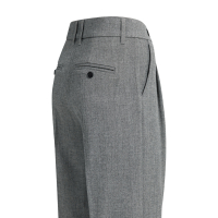 YAYA Zachte geweven broek met wijde pijpen in een gestructureerde stof grey