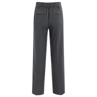 YAYA Geweven, gestructureerde, rechte broek met getailleerde band black