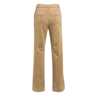 YAYA Suède broek met wijde pijpen otter brown