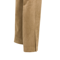 YAYA Suède broek met wijde pijpen otter brown