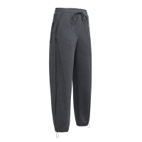 YAYA Jersey wijde broek met rechte pijpen hole black