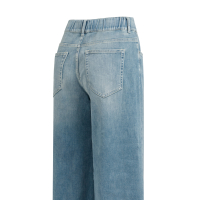 YAYA extra lange losse wijde spijkerbroek met plooien - L34 blue denim