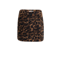 YAYA Zachte geweven minirok met luipaardprint brown