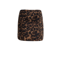 YAYA Zachte geweven minirok met luipaardprint brown