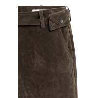 YAYA Suède minirok met een sierlijke riem brown