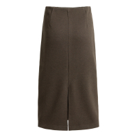 YAYA Jersey midi rok met geborstelde look brown