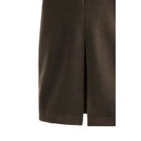 YAYA Jersey midi rok met geborstelde look brown