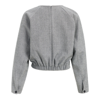 YAYA Flanellen top met lange mouwen en plooien grey