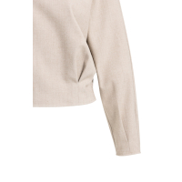 YAYA Flanellen top met lange mouwen en plooien beige