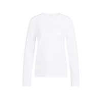 YAYA Jersey top met lange mouwen en geweven manchetten pure white