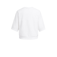YAYA Trui met korte mouwen en ribboord pure white