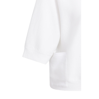 YAYA Trui met korte mouwen en ribboord pure white