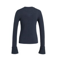 YAYA Jersey top met afneembare manchetten odyssey gray melange