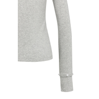 YAYA YAYA Jersey top met afneembare manchetten medium grey melange
