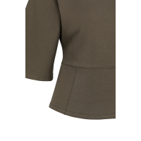 YAYA Zachte jersey top met wijde mouwen black brown