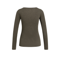 YAYA Top met lange mouwen en ronde hals black brown