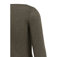 YAYA Top met lange mouwen en ronde hals black brown
