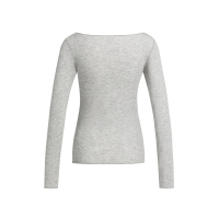 YAYA YAYA Top met lange mouwen en ronde hals medium grey melange