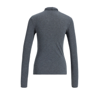 YAYA Top met lange mouwen en hoge halslijn anthracite