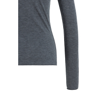 YAYA Top met lange mouwen en hoge halslijn anthracite