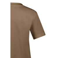YAYA Basic T-shirt met korte mouwen en ronde hals teak brown