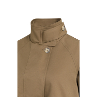 YAYA Geweven A-lijn trenchcoatjas teak brown