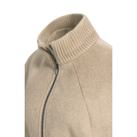 YAYA Zachte geweven wollen poncho-jas met ribboord.
