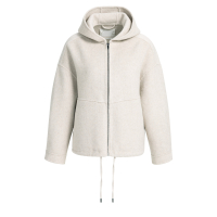 YAYA Oversized jas van geweven wolmix met capuchon 