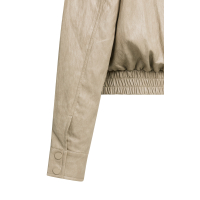 YAYA Kort jasje van imitatieleer met elastische tailleband. 