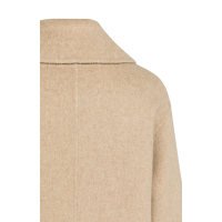 YAYA Extra lange geweven wollen jas brown