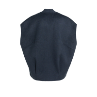 YAYA Oversized wolmix geweven bodywarmer cat black