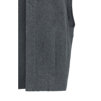 YAYA Oversized wolmix geweven bodywarmer grey