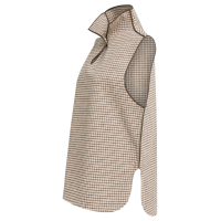 YAYA Geweven bodywarmer van wolmix met ruitpatroon, model Spencer otter brown