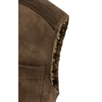 YAYA Oversized bodywarmer van imitatiebont met koorddetails.