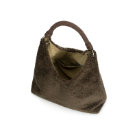 YAYA Omkeerbare tas van nylon en imitatiebont