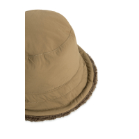 YAYA Omkeerbare bucket hat van nylon en imitatiebont