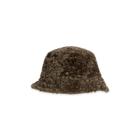 YAYA Omkeerbare bucket hat van nylon en imitatiebont