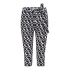 Studio Anneloes HANNA GRAPHIC CAPRI TROUSERS - BLACK/OFF WHITE