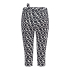 Studio Anneloes HANNA GRAPHIC CAPRI TROUSERS - BLACK/OFF WHITE