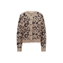 Studio Anneloes  Bibi leopard mink cardigan - latte/black